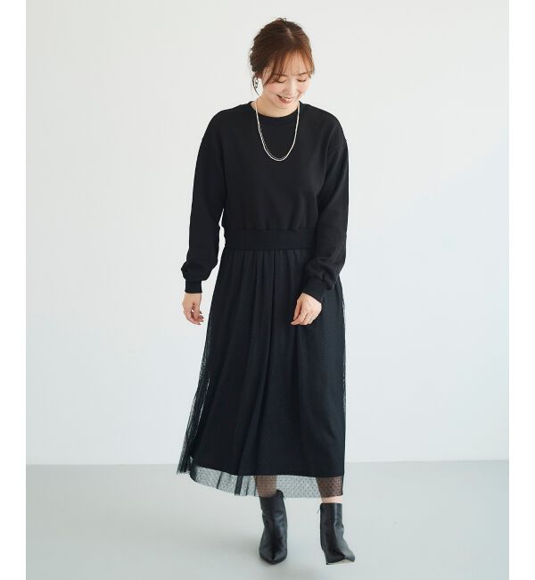 le.coeur blanc「チュールドッキングワンピース」|ワンピース|