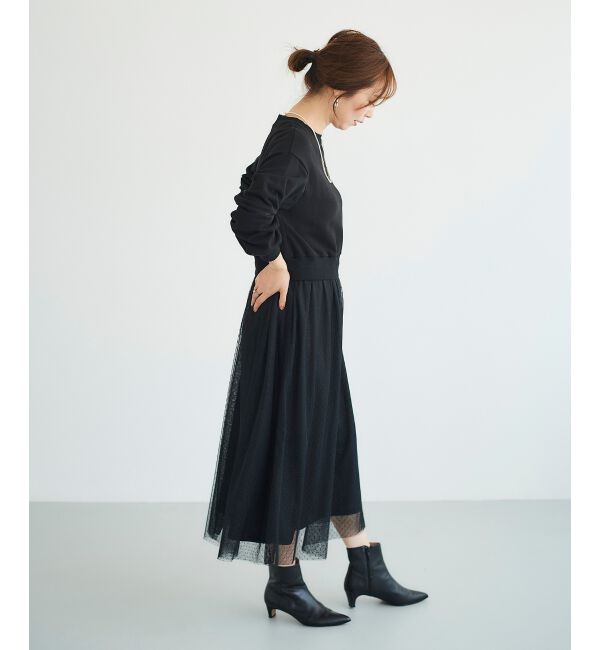 le.coeur blanc「チュールドッキングワンピース」|ワンピース|