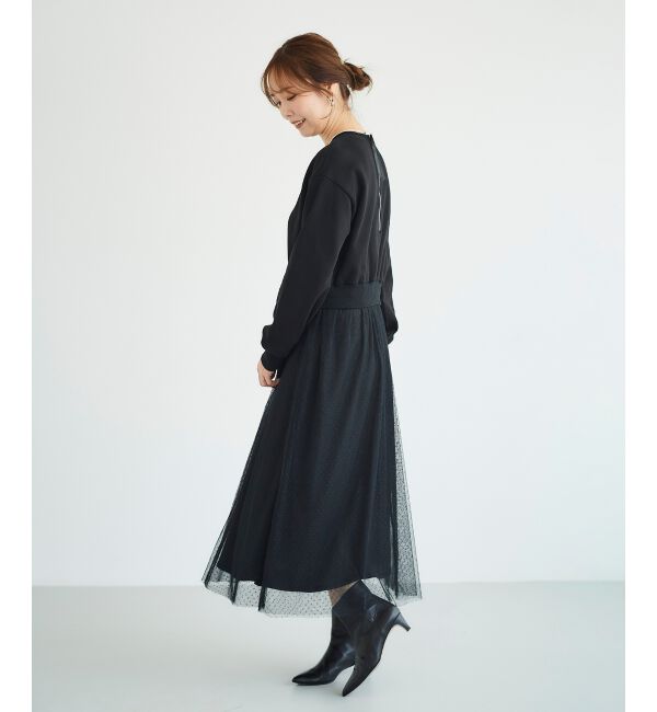 le.coeur blanc「チュールドッキングワンピース」|ワンピース|