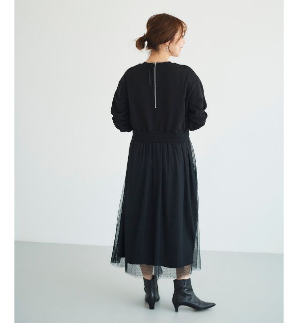 le.coeur blanc「チュールドッキングワンピース」|ワンピース|