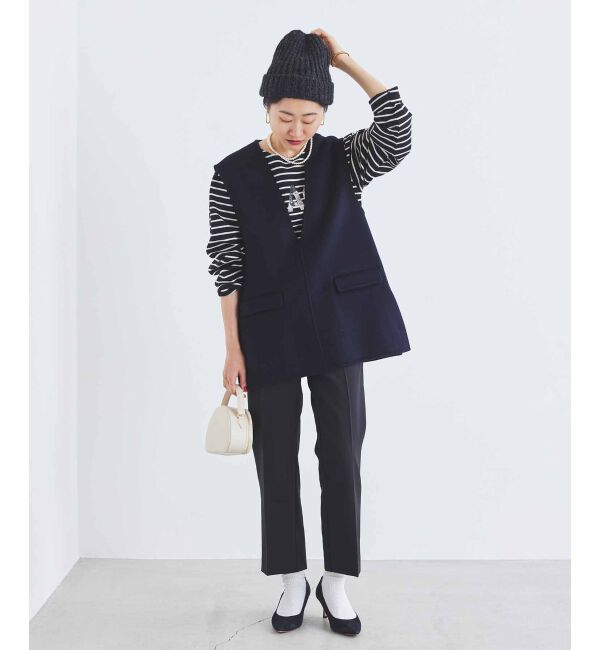 le.coeur blanc「《手洗い可能》GLACEスパンコールロゴボーダー」|Tシャツ・カットソー|