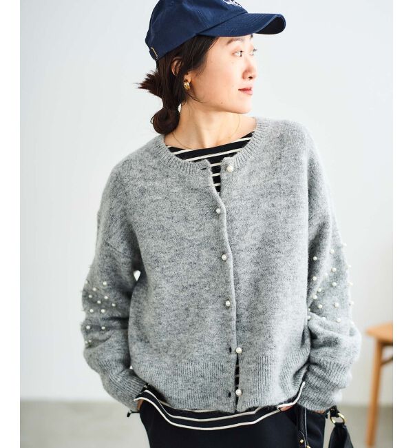 le.coeur blanc「《手洗い可能》GLACEスパンコールロゴボーダー」|Tシャツ・カットソー|