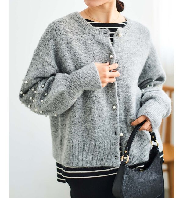 le.coeur blanc「《手洗い可能》GLACEスパンコールロゴボーダー」|Tシャツ・カットソー|