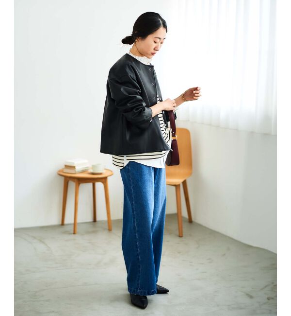 le.coeur blanc「《手洗い可能》GLACEスパンコールロゴボーダー」|Tシャツ・カットソー|