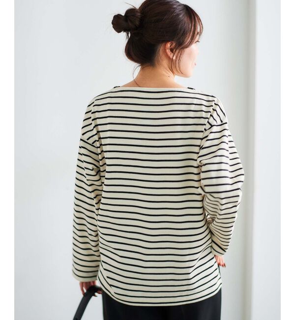 le.coeur blanc「《手洗い可能》GLACEスパンコールロゴボーダー」|Tシャツ・カットソー|