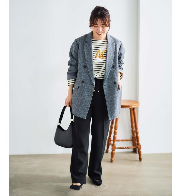 le.coeur blanc「《手洗い可能》GLACEスパンコールロゴボーダー」|Tシャツ・カットソー|