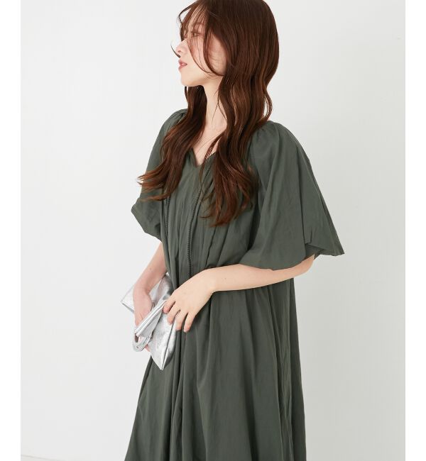  「《手洗い可能》Fanakaボリュームスリーブワンピース」|ワンピース|