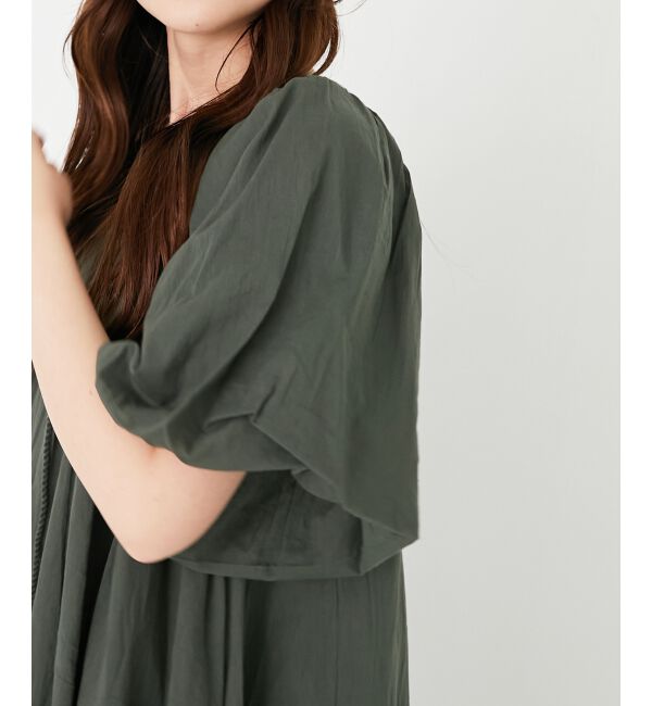  「《手洗い可能》Fanakaボリュームスリーブワンピース」|ワンピース|