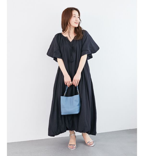  「《手洗い可能》Fanakaボリュームスリーブワンピース」|ワンピース|