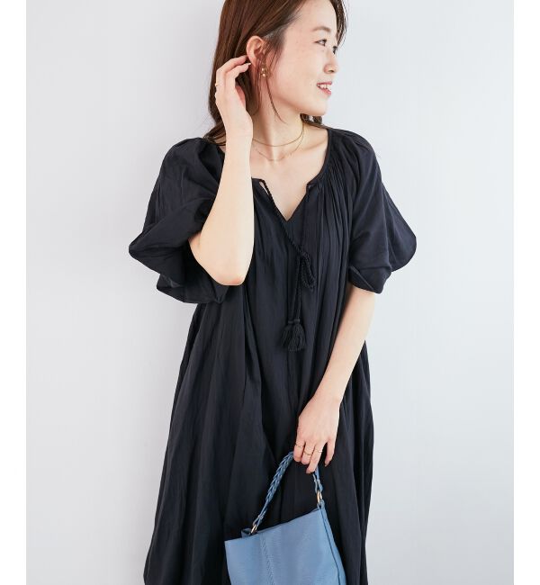  「《手洗い可能》Fanakaボリュームスリーブワンピース」|ワンピース|