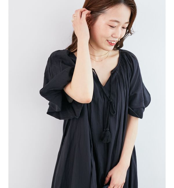  「《手洗い可能》Fanakaボリュームスリーブワンピース」|ワンピース|