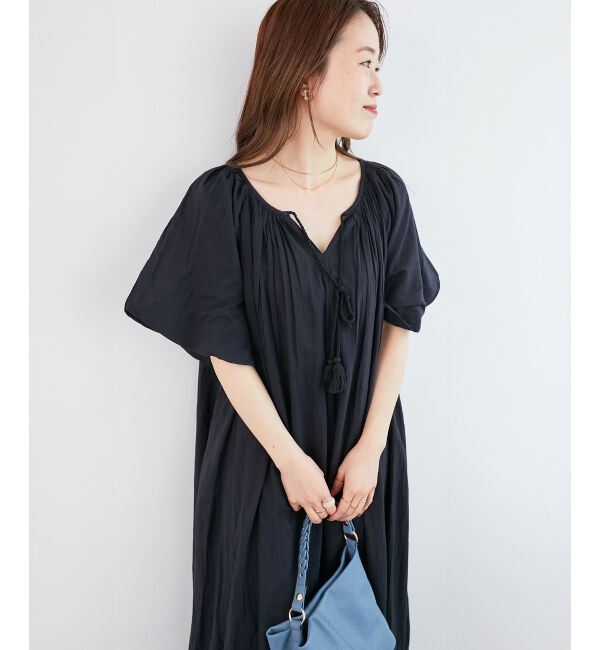  「《手洗い可能》Fanakaボリュームスリーブワンピース」|ワンピース|