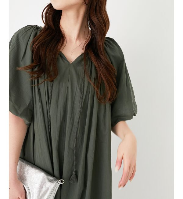  「《手洗い可能》Fanakaボリュームスリーブワンピース」|ワンピース|