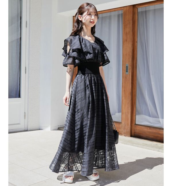  「ダブルカラーコルセットワンピース」|ワンピース|