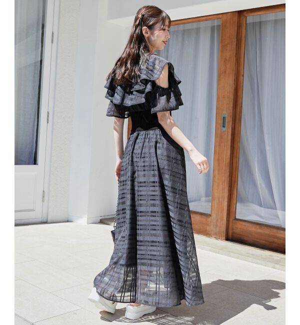  「ダブルカラーコルセットワンピース」|ワンピース|