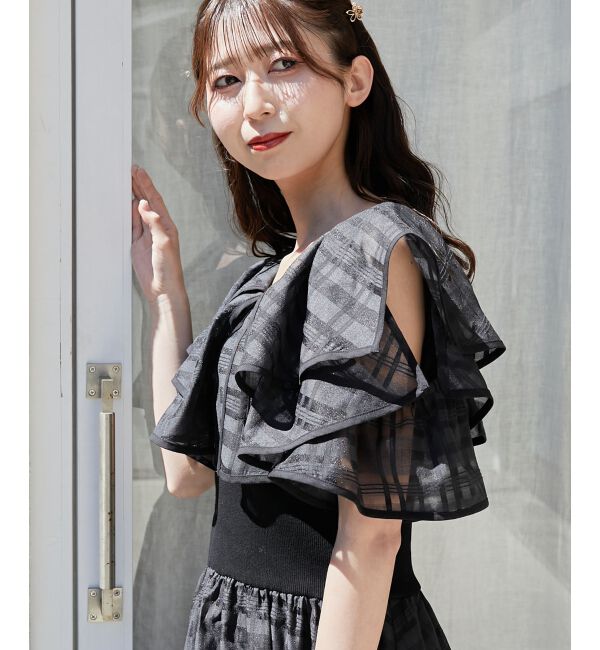  「ダブルカラーコルセットワンピース」|ワンピース|