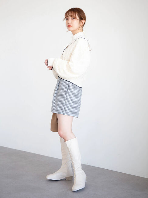 earth music&ecology「配色透かしカーディガン」|カーディガン|