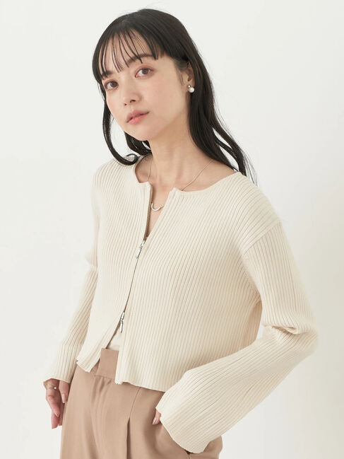 earth music&ecology「ダブルジップカーディガン」|カーディガン|