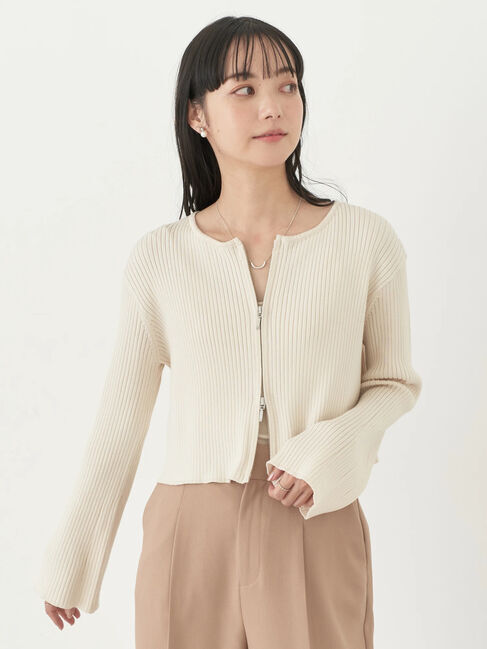 earth music&ecology「ダブルジップカーディガン」|カーディガン|