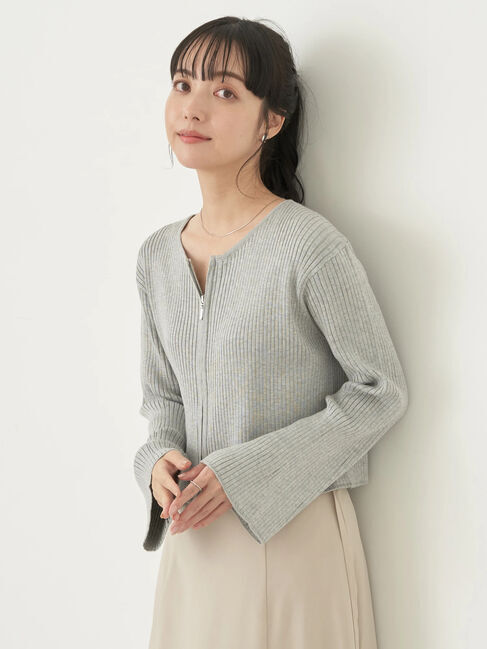 earth music&ecology「ダブルジップカーディガン」|カーディガン|