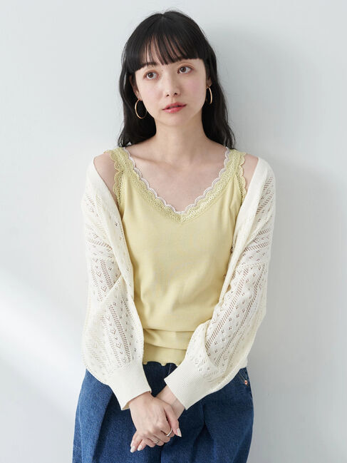 earth music&ecology「ダブルレースタンクトップ」|インナー|