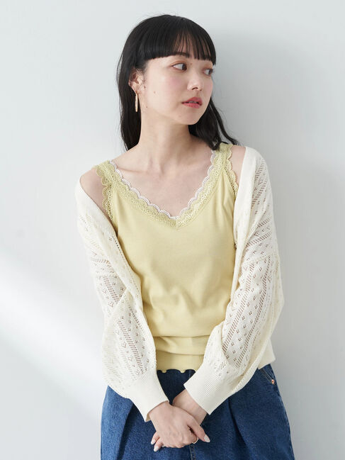 earth music&ecology「ダブルレースタンクトップ」|インナー|