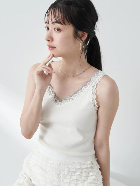 earth music&ecology「ダブルレースタンクトップ」|インナー|