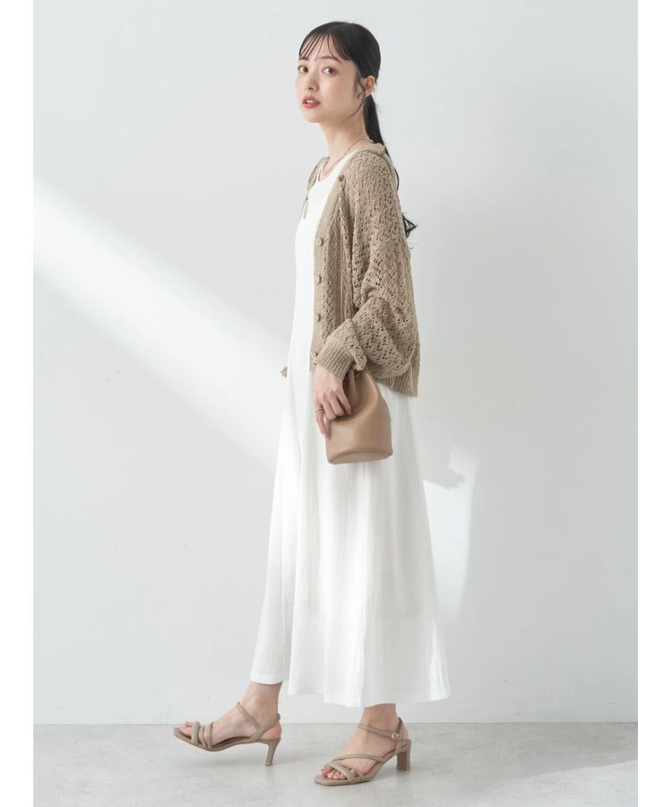 earth music&ecology「ファンシーヤーンすかしニットカーディガン」|カーディガン|