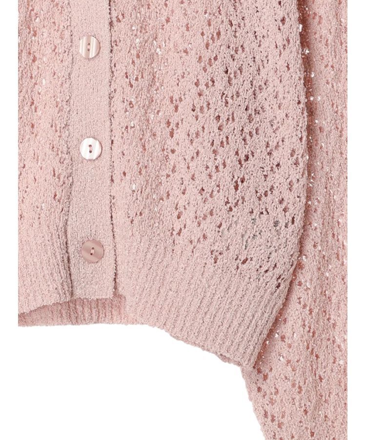 earth music&ecology「ファンシーヤーンすかしニットカーディガン」|カーディガン|