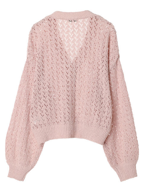 earth music&ecology「ファンシーヤーンすかしニットカーディガン」|カーディガン|