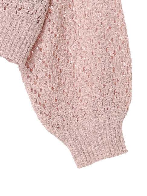 earth music&ecology「ファンシーヤーンすかしニットカーディガン」|カーディガン|