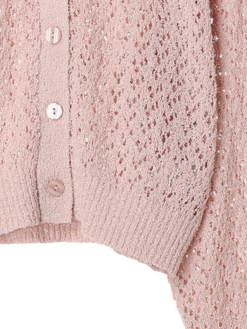 earth music&ecology「ファンシーヤーンすかしニットカーディガン」|カーディガン|