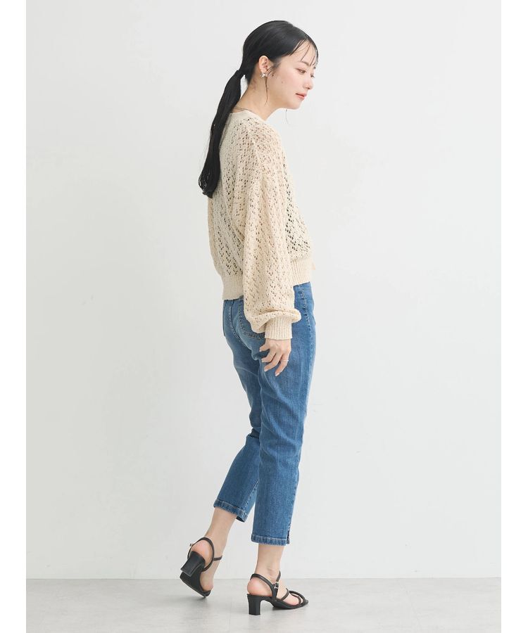 earth music&ecology「ファンシーヤーンすかしニットカーディガン」|カーディガン|