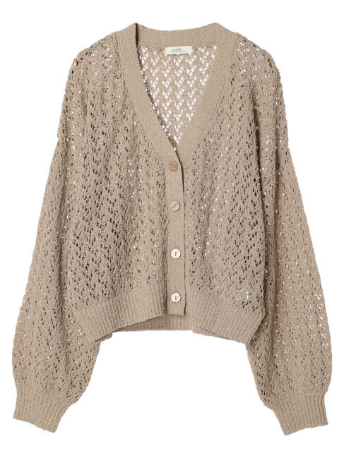 earth music&ecology「ファンシーヤーンすかしニットカーディガン」|カーディガン|