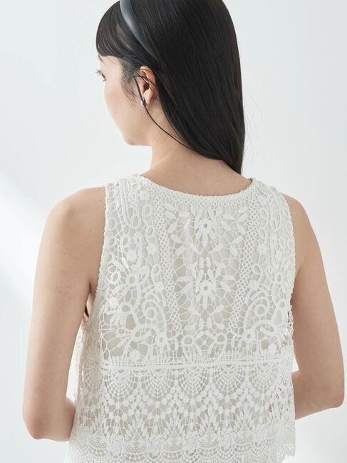 earth music&ecology「レースチュールプリーツワンピース」|ワンピース|