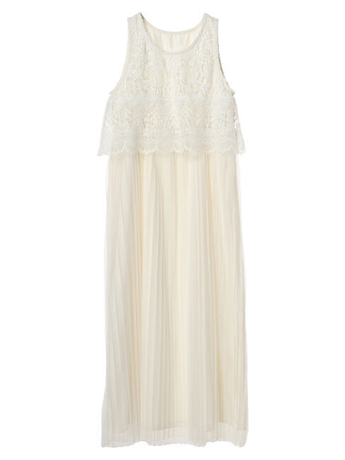 earth music&ecology「レースチュールプリーツワンピース」|ワンピース|