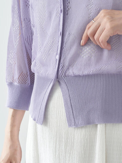 earth music&ecology「花柄シアーカーディガン」|カーディガン|