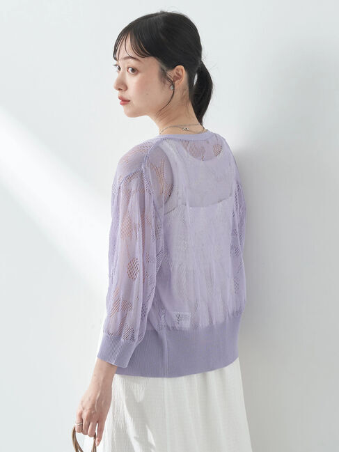 earth music&ecology「花柄シアーカーディガン」|カーディガン|