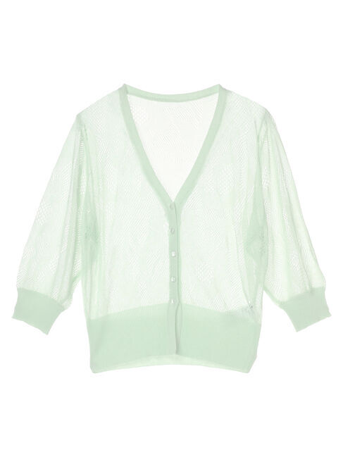earth music&ecology「花柄シアーカーディガン」|カーディガン|