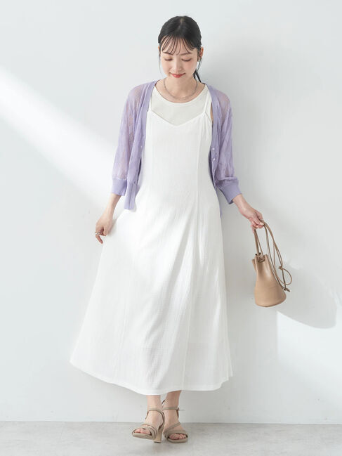 earth music&ecology「花柄シアーカーディガン」|カーディガン|