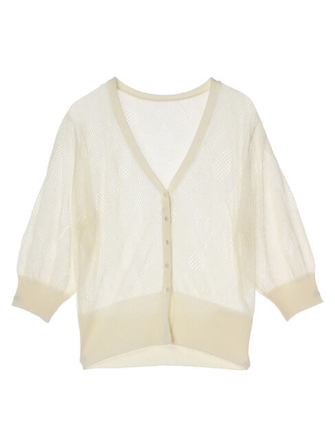 earth music&ecology「花柄シアーカーディガン」|カーディガン|