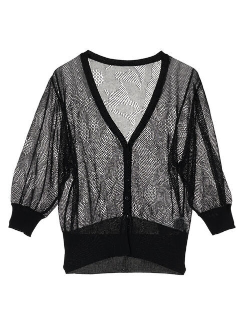 earth music&ecology「花柄シアーカーディガン」|カーディガン|