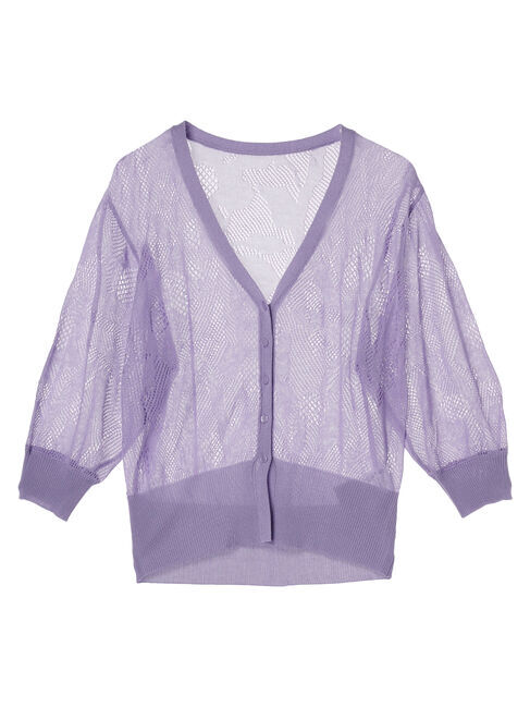 earth music&ecology「花柄シアーカーディガン」|カーディガン|