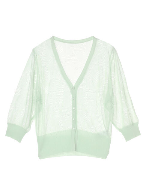 earth music&ecology「花柄シアーカーディガン」|カーディガン|