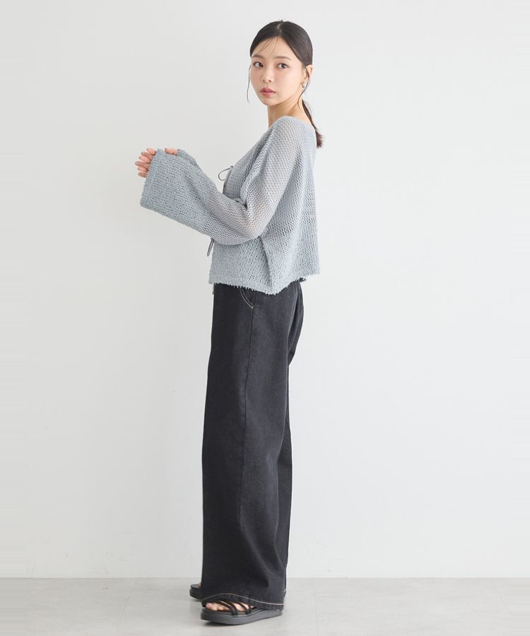 earth music&ecology「カールヤーンメッシュカーディガン」|カーディガン|