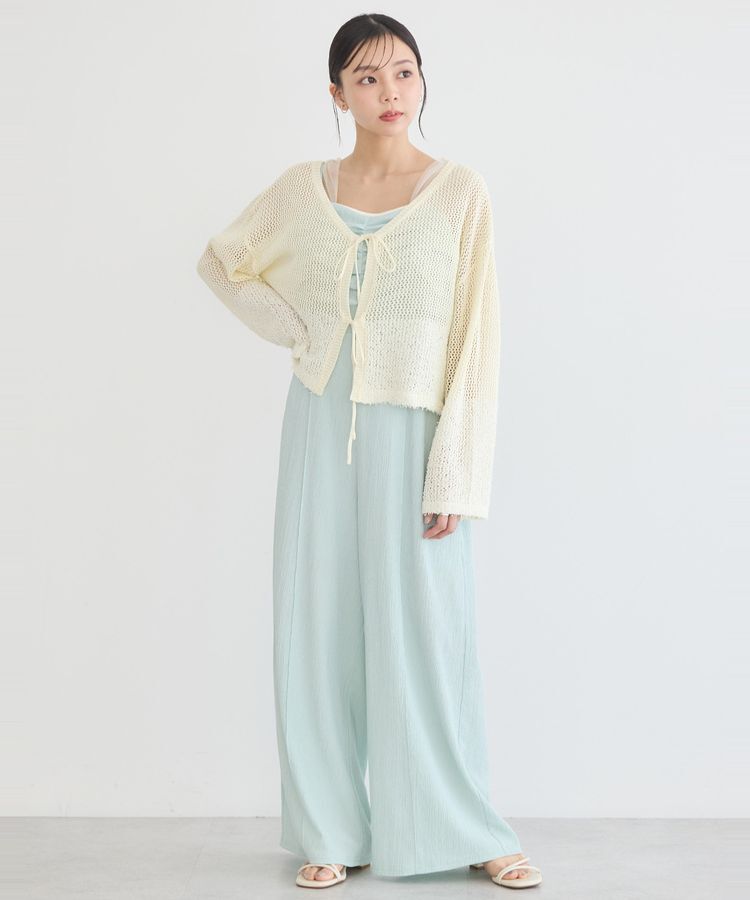 earth music&ecology「カールヤーンメッシュカーディガン」|カーディガン|