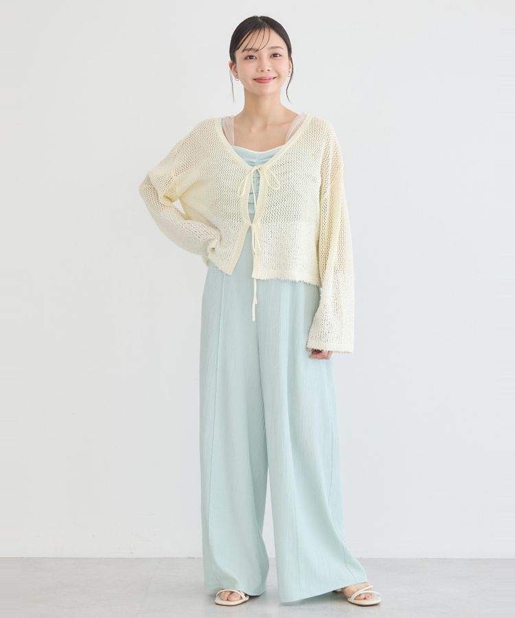 earth music&ecology「カールヤーンメッシュカーディガン」|カーディガン|