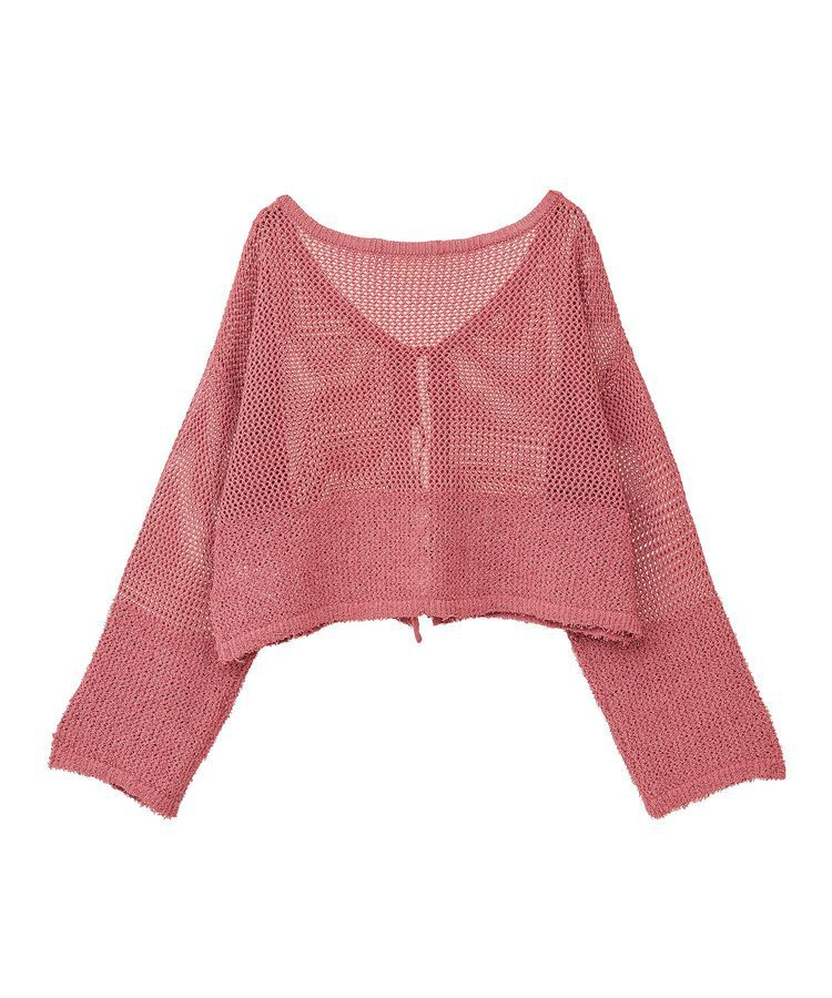 earth music&ecology「カールヤーンメッシュカーディガン」|カーディガン|