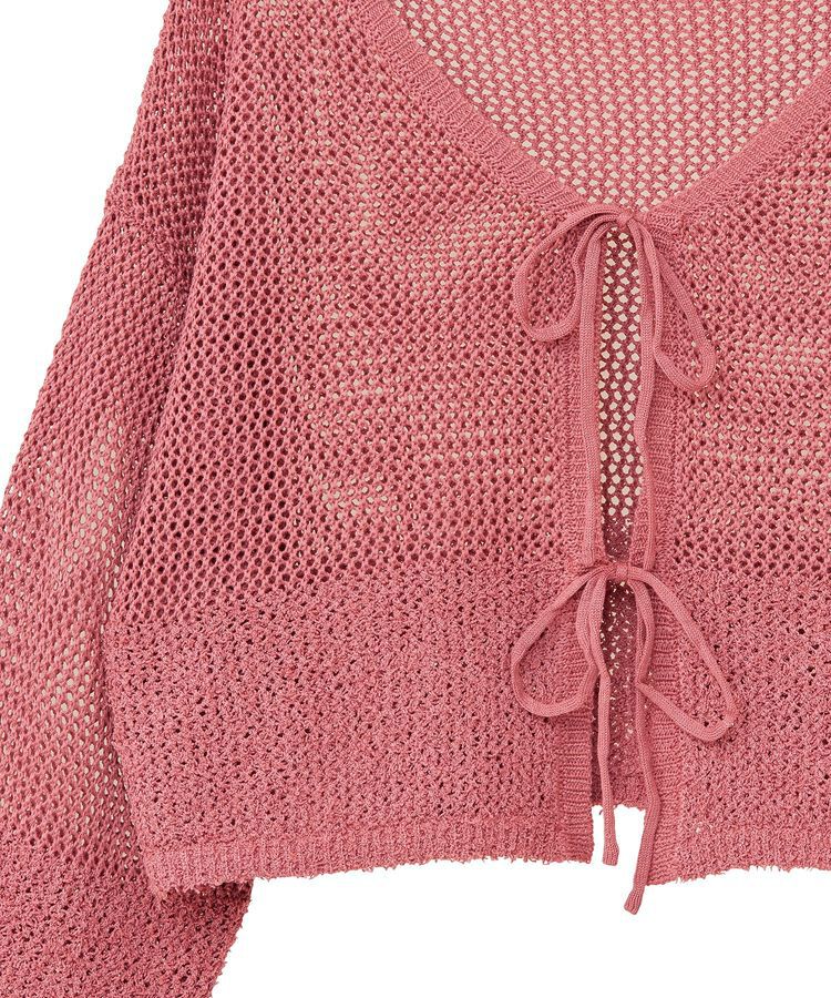 earth music&ecology「カールヤーンメッシュカーディガン」|カーディガン|