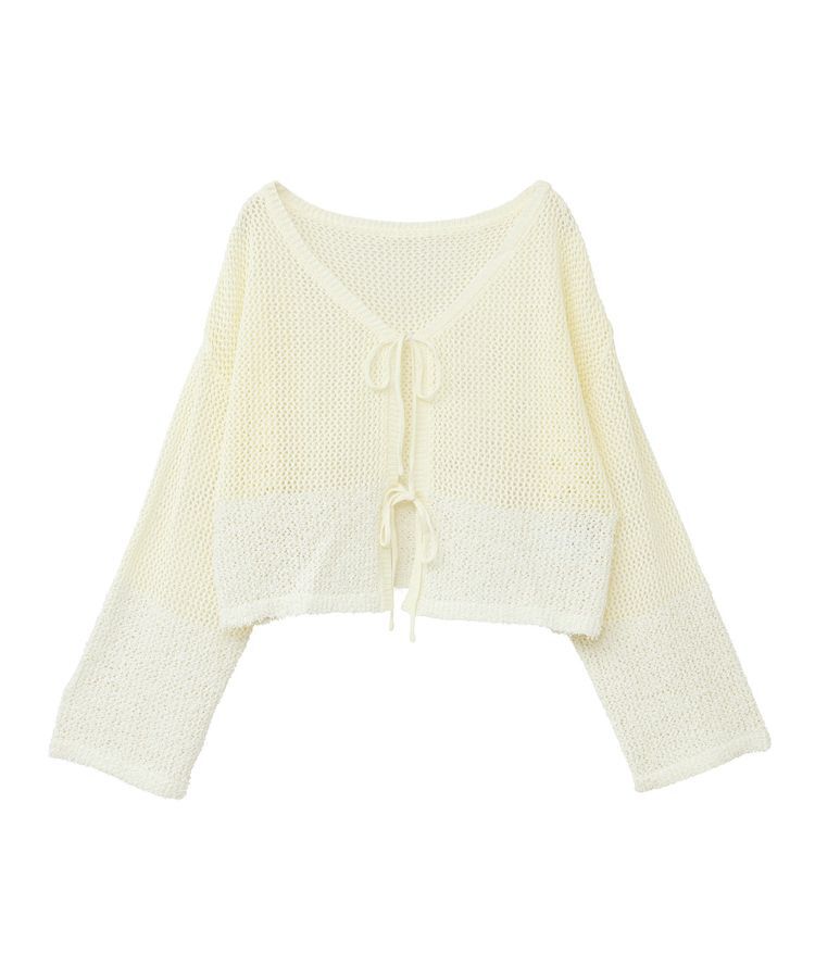 earth music&ecology「カールヤーンメッシュカーディガン」|カーディガン|